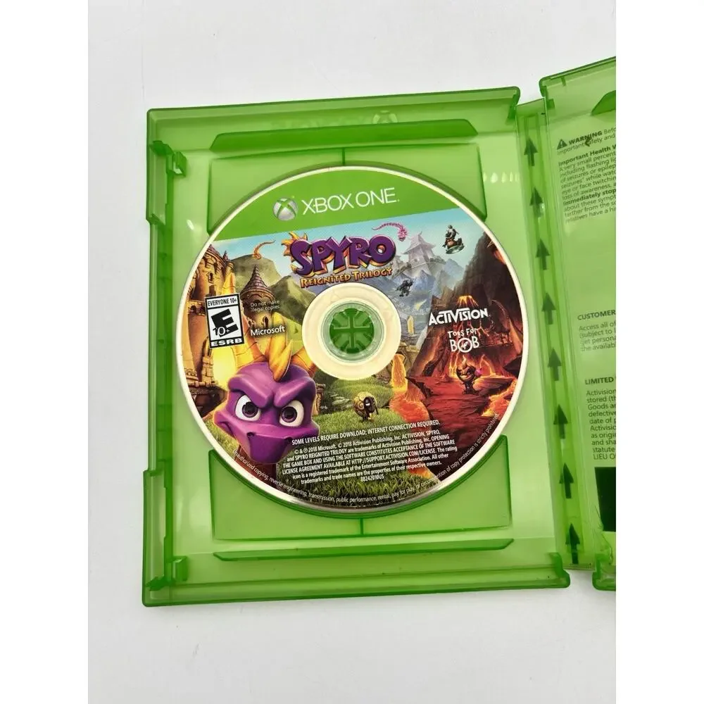 Spyro Ignited Trilogy (Microsoft Xbox One) No Insert Tested Works VG Condition